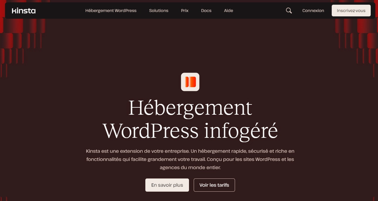 hébergement WordPress kinsta