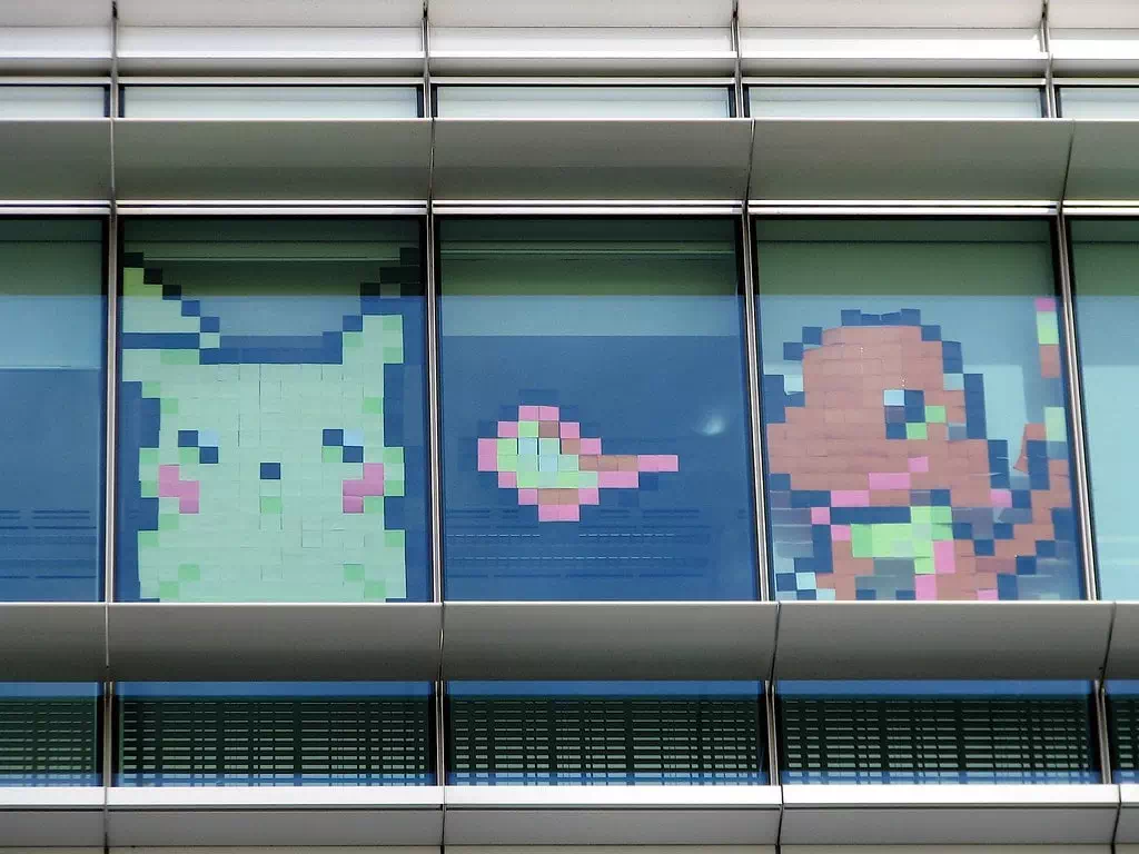 Pixel Art Post It Pikachu et Salamèche