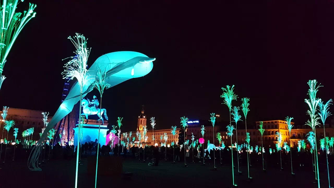 Prairie Ephemere à Bellecour, Lyon - Fête des Lumières 2019