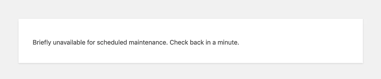 exemple message mode maintenance WordPress