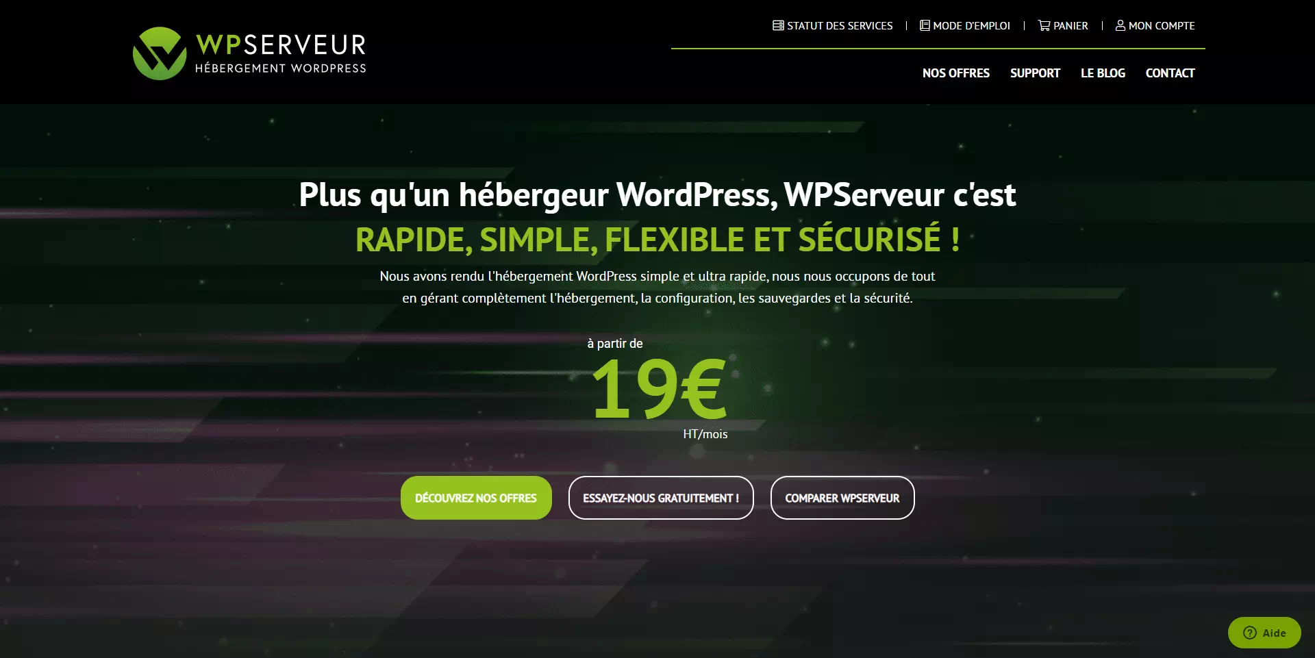 hébergement WordPress WPServeur