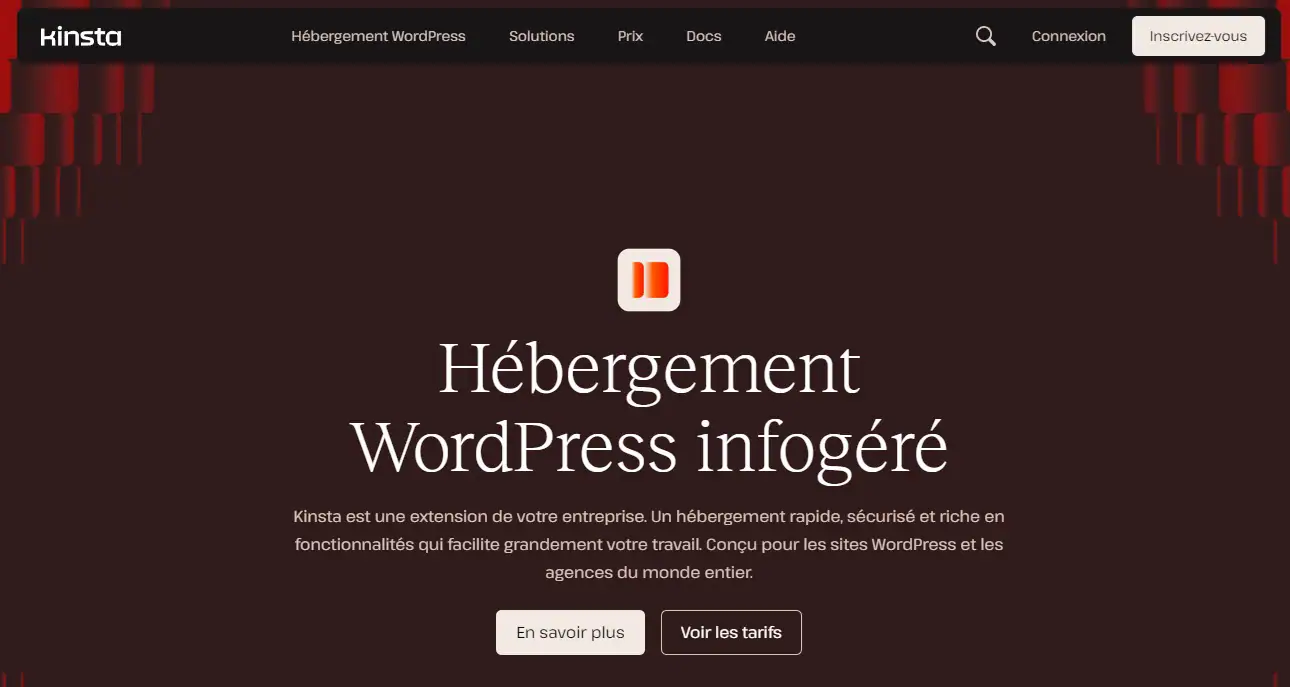 hebergement WordPress kinsta hébergement WordPress kinsta