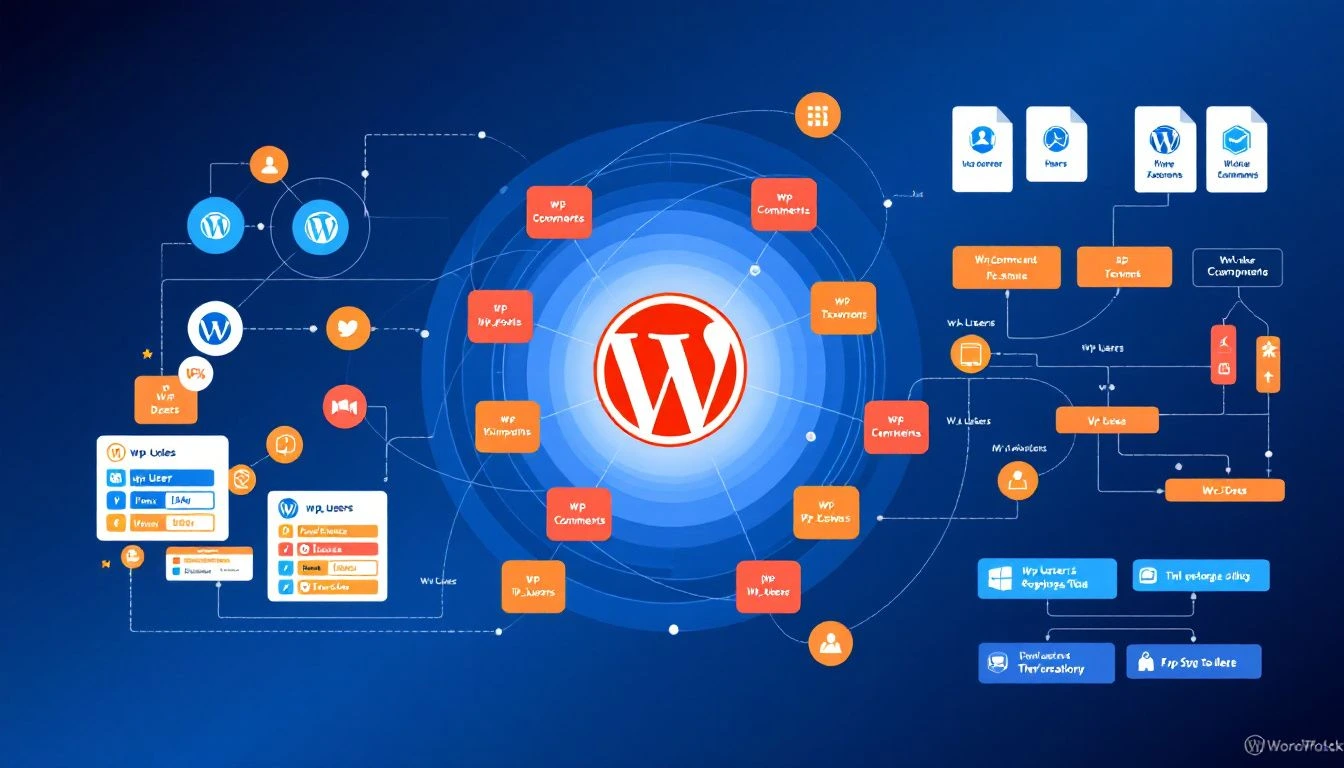 structure base de données WordPress
