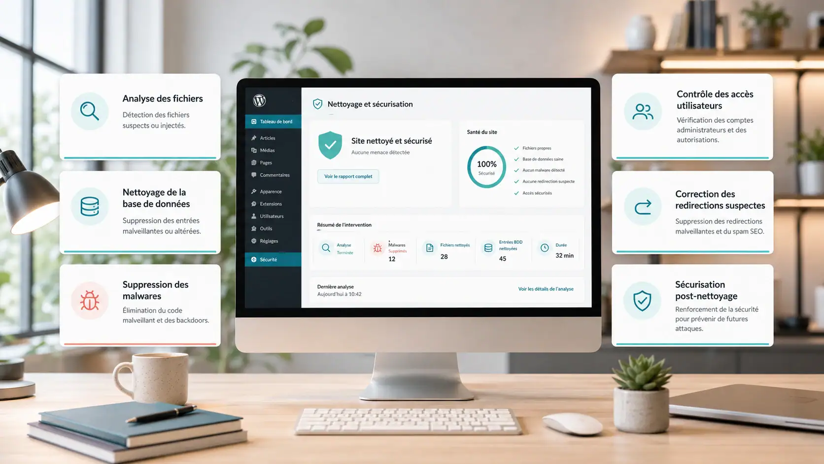 Ce que comprend le nettoyage d’un site WordPress compromis