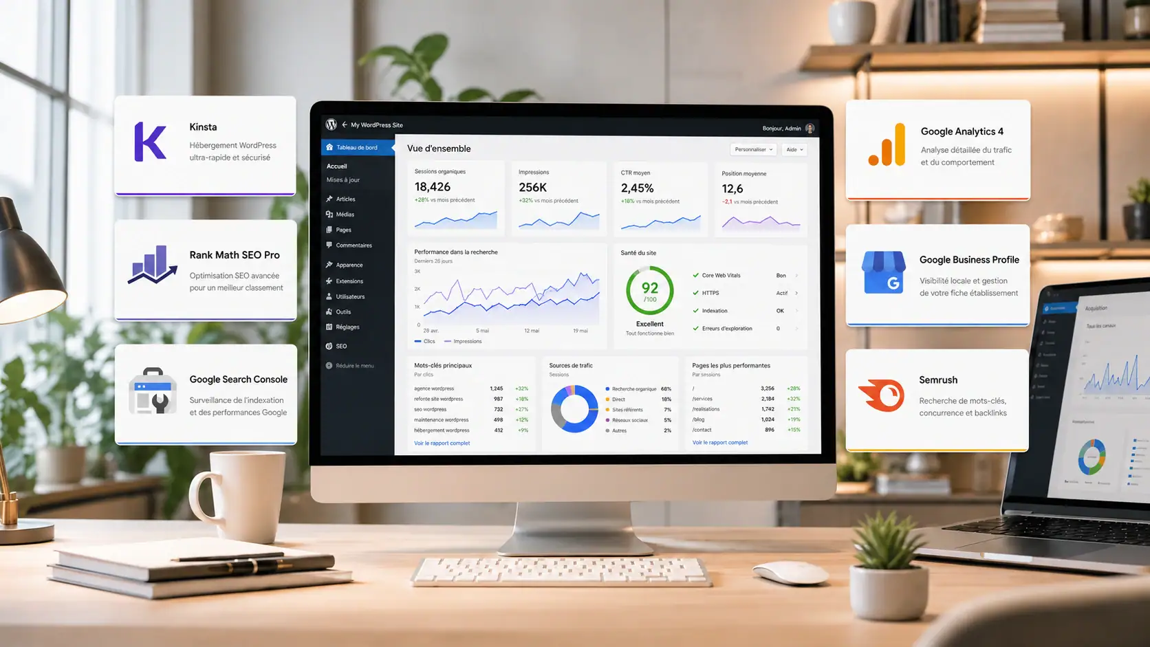 Un environnement technique et marketing pensé pour votre visibilité WordPress
