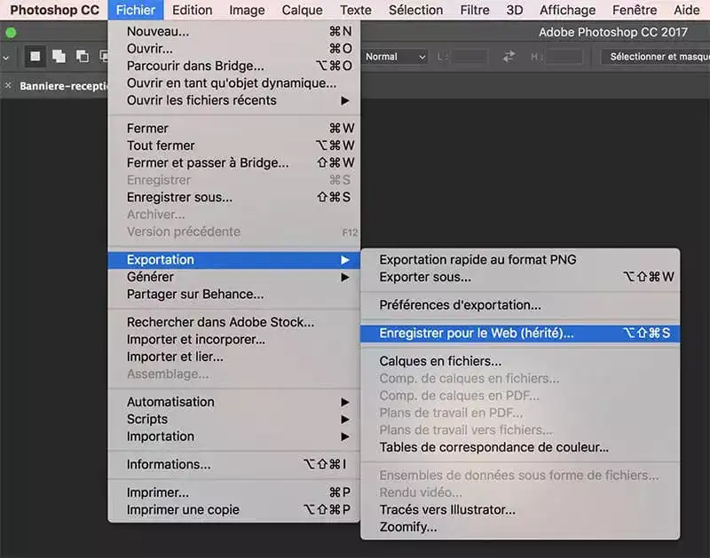 photoshop enregistrer pour le web Photoshop : Enregistrer pour le Web (hérité) – Référencer ses images sur Google Images
