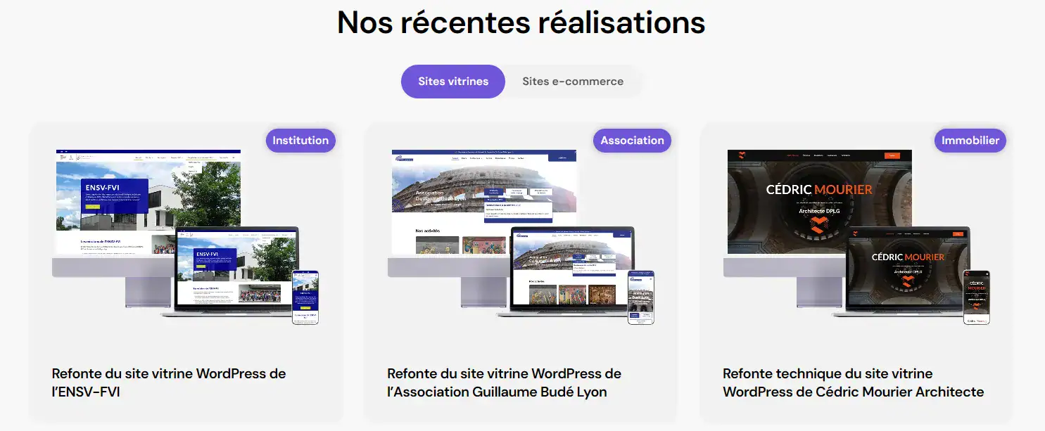 exemple de cas clients evolyon Exemples de réalisations clients de l’agence web Evolyon