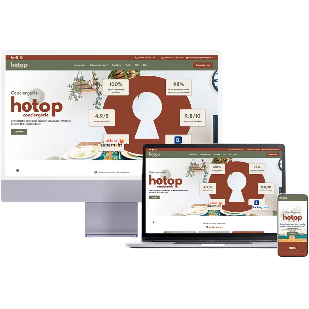 Création du site WordPress de Hotop Conciergerie
