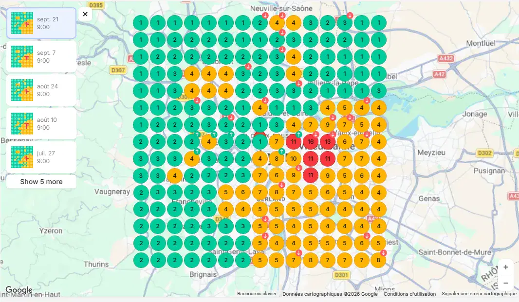 suivi des rangs dans Google Maps